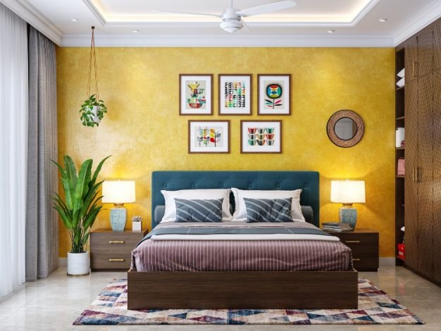 bedroom-with-four-door-wardrobe-design-in-3bhk-home bedroom-with-four-door-wardrobe-design-in-3bhk-home
